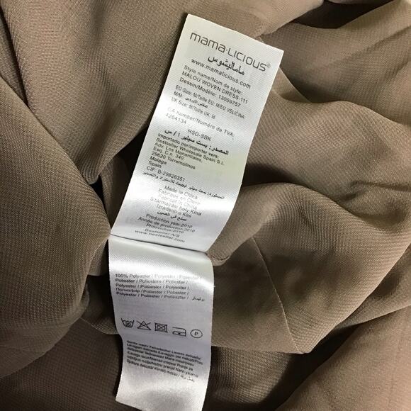 Women formal Maternity Dress Sz. Med Tan ASOS Mama Licious Dressy Tank Dress - Picture 8 of 10